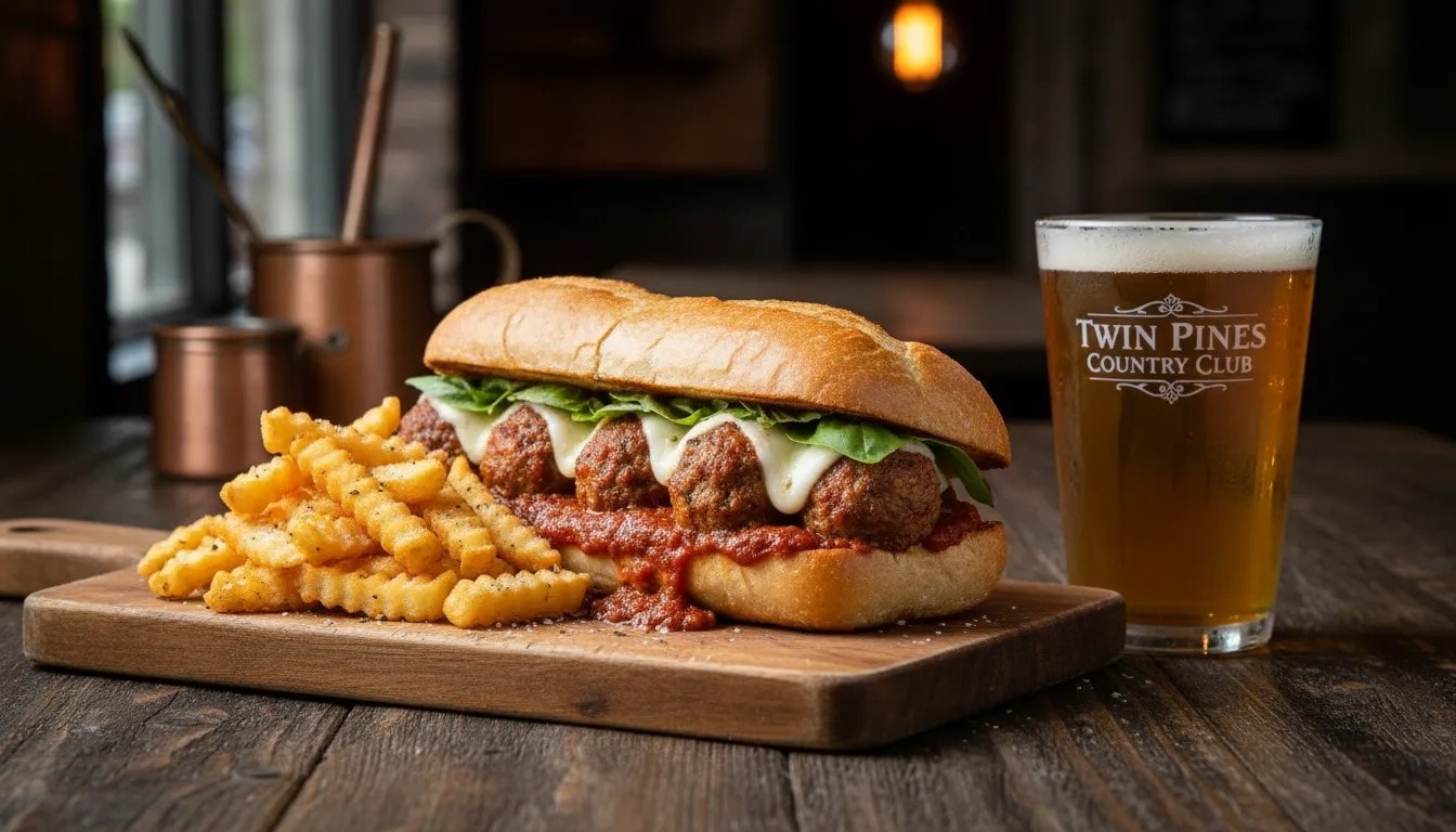 Craft cocktails and bar at Twin Pines